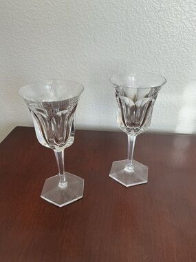 Baccarat Malmaison Crystal Clear Cut Wine/Port Goblets - Clear (Set of 2)